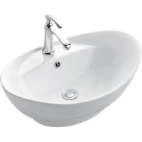 Раковина-чаша CeramaLux 9018 59,5x39 см, накладная, белый