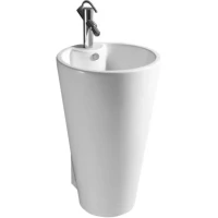 Раковина CeramaLux B134B 50x53 см, напольная, белый