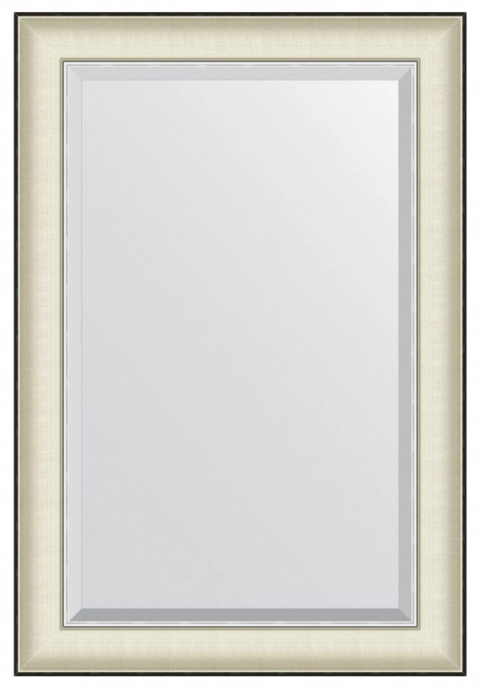 Зеркало 64x94 см белая кожа с хромом Evoform Exclusive BY 7451 зеркало 78x138 см белая кожа с хромом evoform definite by 7634