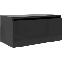 Тумба Armadi Art Flat 897-080-A glossy 80 см, подвесная, антрацит глянец