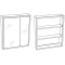 Зеркальный шкаф 70x70 см белый глянец/черный Corozo Айрон SD-00000408 - 5