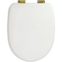 Сиденье для унитаза Migliore Gianeta 20954 с микролифтом, белый глянец/золотой
