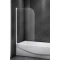 Шторка на ванну Cezares Relax RELAX-V-1-80/140-C-Bi 80 см, профиль белый глянец, стекло прозрачное - 1