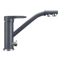 Смеситель для кухни с подключением к фильтру Ulgran антрацит U-010-343