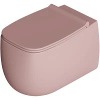 Унитаз подвесной Alice Nur 33120147 безободковый, лиловый матовый