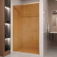 Душевая дверь Vincea Stella VDS-1ST120GSG 120 см, профиль золотой матовый, стекло янтарное