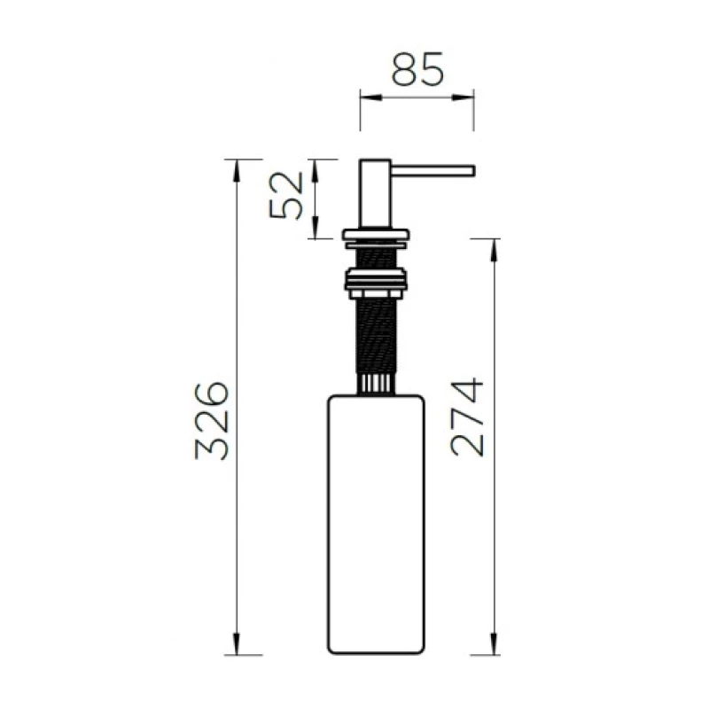 Дозатор для жидкого мыла 500 мл Schock Samo S хром 710538