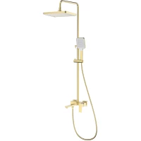 Душевая система Splenka S01.24.03 320x210 мм, со смесителем, золотой матовый