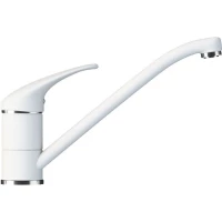 Смеситель для кухни белый Tolero Низкий 694678