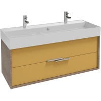 Тумба дуб табак/императорский желтый глянец 119,9 см Jacob Delafon Vivienne EB1509-E52-G1N