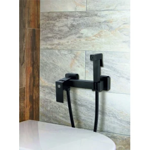 Изображение товара гигиенический душ рмс sus129bl-6-2 со смесителем, черный матовый