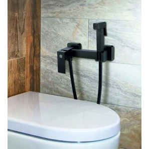 Изображение товара гигиенический душ рмс sus129bl-6-2 со смесителем, черный матовый