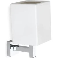 Стакан для зубных щеток Stil Haus Urania U10(08-BI) настенный, хром/белый