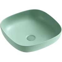 Раковина-чаша Abber Rechteck AC2217MBG 42x42 см, накладная, 42x42 см, накладная, зеленый матовый