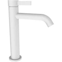 Смеситель для раковины Remer Metrica MC12ABO без донного клапана, белый матовый