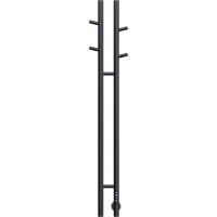 Полотенцесушитель электрический Vincea VTD-1D2BE 1304x250, диммер правый, черный матовый