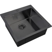 Кухонная мойка Zorg SH 5151 GRAFIT 51x51 см, графит