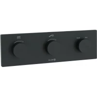 Термостат для ванны Kludi PushTronic 3830039-00 встраиваемый, черный матовый