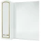 Зеркальный шкаф 78x80 см белый глянец золотая патина L Bellezza Амелия 4610313002385 - 1