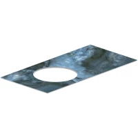 Столешница 96,8 см синий глянец для раковин встраиваемых сверху Kerama Marazzi Cono Ониче CO2.SG567502R\97