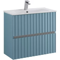 Тумба под раковину Art&Max Elegant AM-ELEGANT-600-2C-SO-NG-P 61 см, подвесная, с LED-подсветкой ручек, ниагара матовый