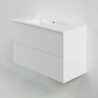 Тумба под раковину La Fenice Terra Twin FNC-01-TER-B-100-2 99,6 см, подвесная, белый матовый