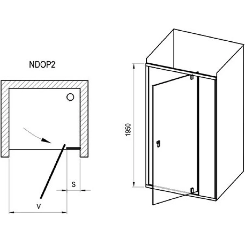 Душевая дверь 100 см Ravak Nexty NDOP2 03OA0C00Z1 прозрачное