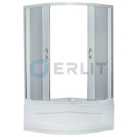 Душевой уголок с поддоном 80x80x195 см Erlit Comfor ER0508T-C4 тонированное стекло
