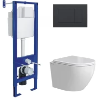 Комплект подвесной унитаз Berges Okus + система инсталляции Berges Atom 410 043396