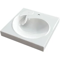 Раковина Reflexion Beta RF6060BT 60x60 см, над стиральной машиной, с кронштейнами, белый