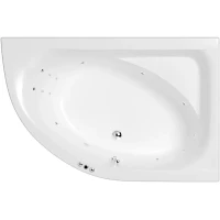 Акриловая ванна Whitecross Aquarella 0109.170110.100.SMART.CR 170x110 см R, с гидромассажем, угловая, белый