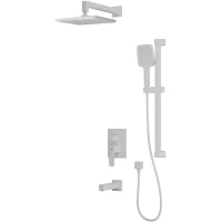 Душевой комплект Rush Thira TR3635-60White 300x200мм, со смесителем, белый матовый