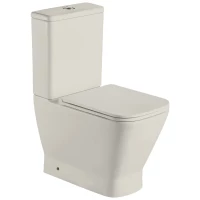 Унитаз-компакт WeltWasser Rotbach 001MT-BG безободковый, с сиденьем микролифт, бежевый матовый