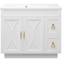 Тумба белый матовый 97,3 см Misty Амбра П-Амб0100-011-2Я