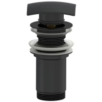 Донный клапан для раковины Wonzon & Woghand WW-88SS08-MB без перелива, черный матовый