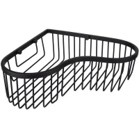 Полка для ванной Kaiser KH-5242 24x24 см, угловая, черный матовый