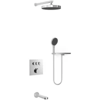 Душевой комплект Vincea Inspire VSFW-431I2RCH 300 мм, со смесителем, хром