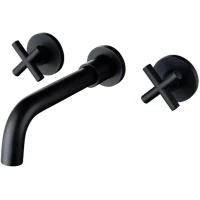 Смеситель для раковины Feramolli Croce BL657 встраиваемый, черный матовый