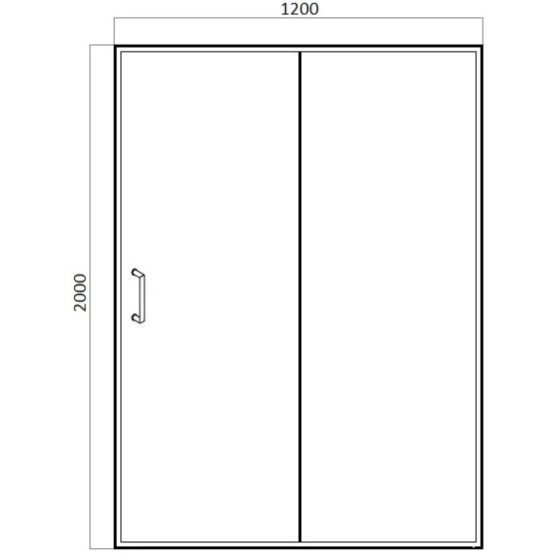 Душевая дверь 120 см Bravat Line BD120.4101A прозрачное