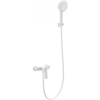 Смеситель для ванны Wonzon & Woghand Muse Corno WW-A30902-MW с душевым гарнитуром, белый матовый