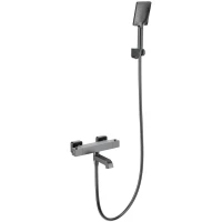 Термостат для ванны Wonzon & Woghand Stay 3 WW-B2026-A1-BGG с душевым гарнитуром, темный графит матовый