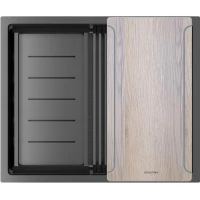 Кухонная мойка Paulmark Next-Multi Sink PM785445-GM 54x45 см, вороненая сталь