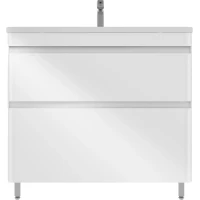 Тумба под раковину Style Line Атлантика СС-00002581 79 см, напольная, белый глянец