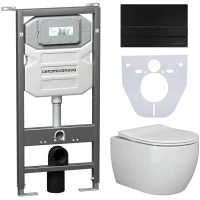 Комплект подвесной унитаз Ceramica Nova Play CN3001 + система инсталляции Ceramica Nova Envision Flat CN1002B + CN1000
