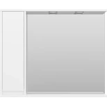 Изображение товара зеркальный шкаф 87,5x72 см белый глянец l misty алиса э-али04090-01л