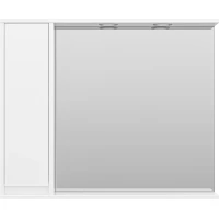 Зеркальный шкаф 87,5x72 см белый глянец L Misty Алиса Э-Али04090-01Л