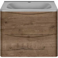 Тумба с раковиной дуб винтаж 59,4 см Vincea Paola VMC-2P600VO + VCB-2VP600G