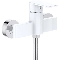 Смеситель для душа D-Lin D160363-C с душевым гарнитуром, хром/белый