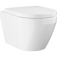 Унитаз подвесной Grohe Euro Ceramic 102510SH00 безободковый, торнадо, с сиденьем микролифт, альпийский белый
