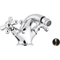 Смеситель для биде Emmevi Deco Classic 12014/NO с донным клапаном, золотой/черный